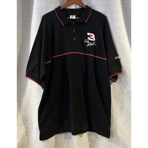 VTG Winners Circle NASCAR Polo Shirt Mens XL Dale Earnhardt RCR‎ Racing Black